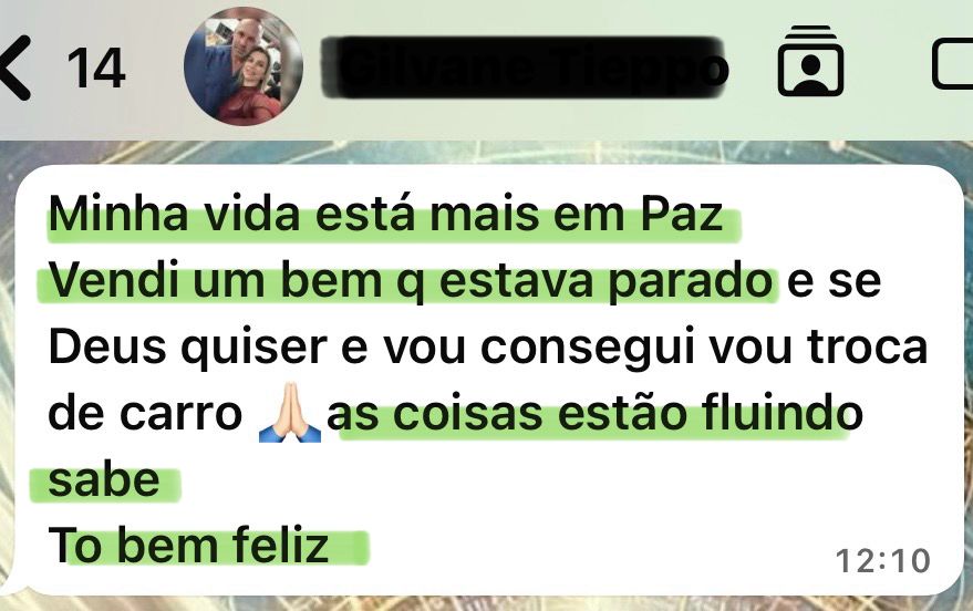 Depoimento de G. T. via WhatsApp