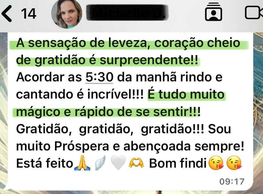 Depoimento de M. D. via WhatsApp